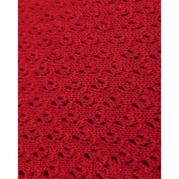 Kim Rogers Women’s S/M Open Front Cardigan Sweater Red Holiday Christmas Comfy - Picture 12 of 12